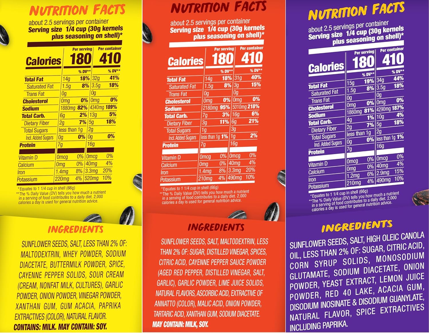 Bigs Sunflower Seeds Spicy Variety Pack of 3 with Baseball Card X356