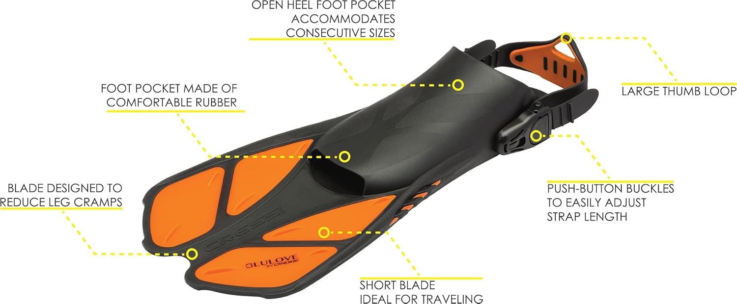 Cressi Bonete Pro Dry Set, Black/Orange, S/M V8040