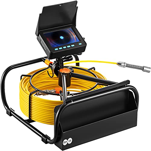 VEVOR Sewer Camera 98.4ft Pipe Drain Inspection Camera with DVR and LED Lights J454147
