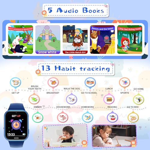 Kids Smart Watch with 24 Games and Camera for Boys Girls Ages 6-12 (Purple) S6272