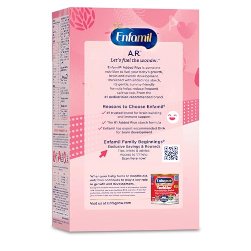 Enfamil A.R. Baby Formula, Added Rice Starch, DHA, Probiotics, 30.4 Oz Box, 4 Count I125