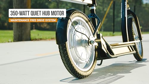 EcoSmart Metro Electric Scooter with Padded Seat and 16" Air-Filled Tires D946
