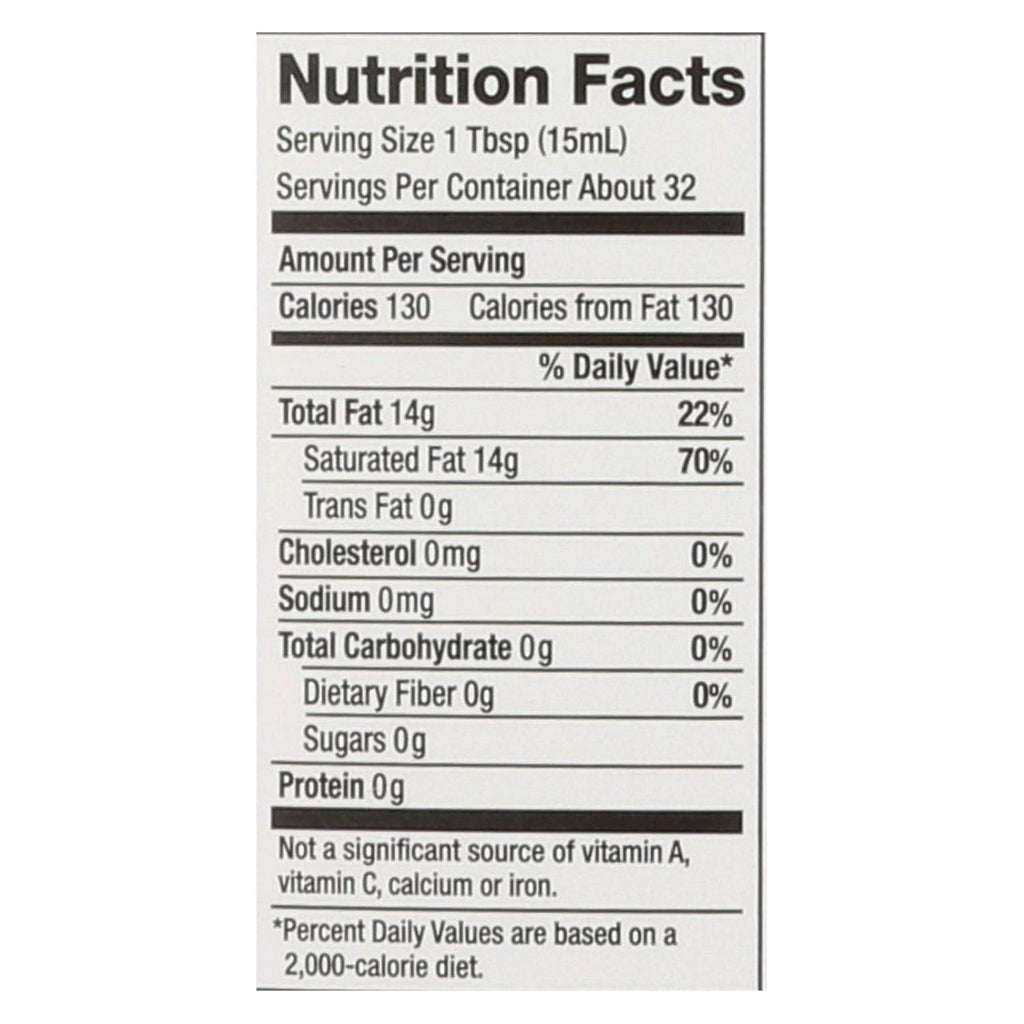 Nutiva Organic Unrefined Liquid Coconut Oil, 16 oz C704803