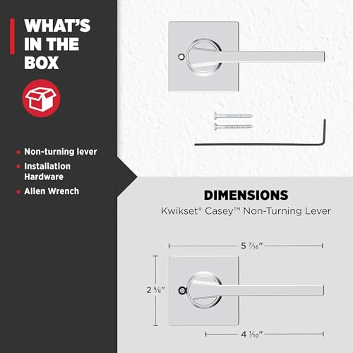 Kwikset Casey Interior Privacy Door Handle with Lock 10 Pack, Matte Black G103018