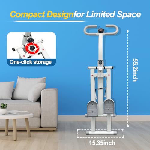 Foldable Stair Stepper Climber with Adjustable Handles for Home D497