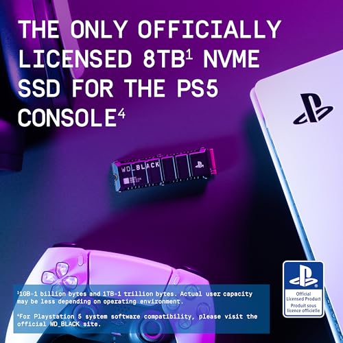 WD_BLACK 8TB SN850P NVMe M.2 SSD for PS5 Consoles with Heatsink I177