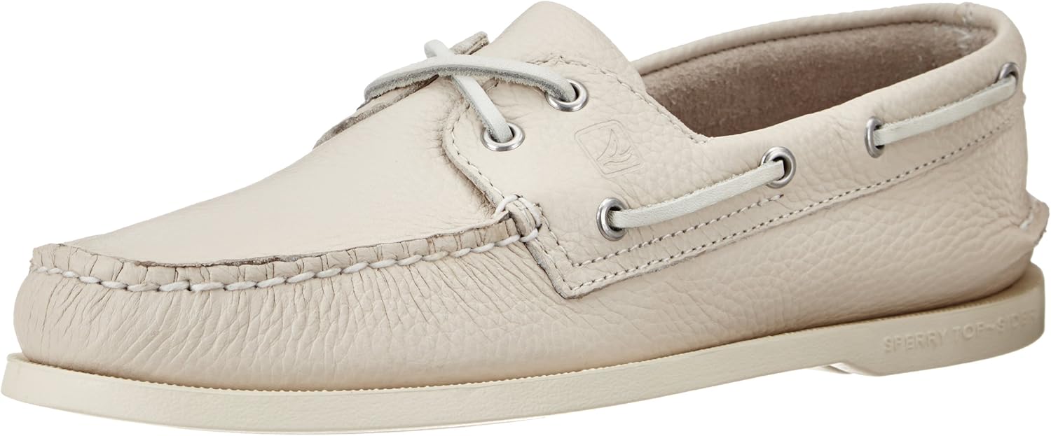 Sperry Men's Authentic Original 2-Eye Boat Shoe, White, 10 M US