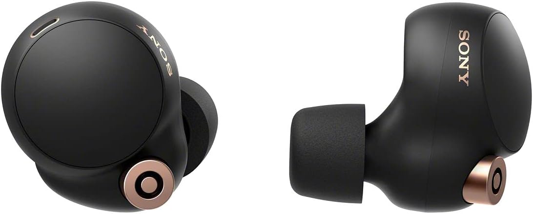 Sony WF-1000XM4 Truly Wireless Noise Cancelling Headphone with Mic, Bluetooth, Black/Copper O522