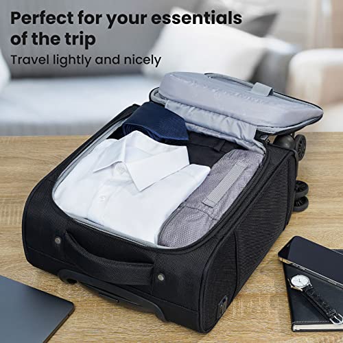 Coolife Underseat Carry On Luggage Softside Spinner Suitcase S899097