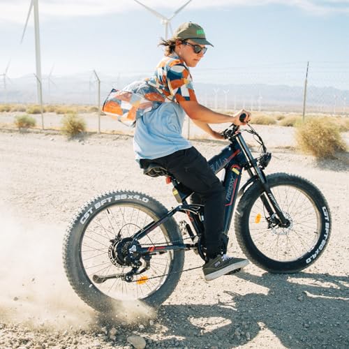 FREESKY 48V 35AH Dual Battery Electric Bike for Adults, 26" Fat Tire Full Suspension G283