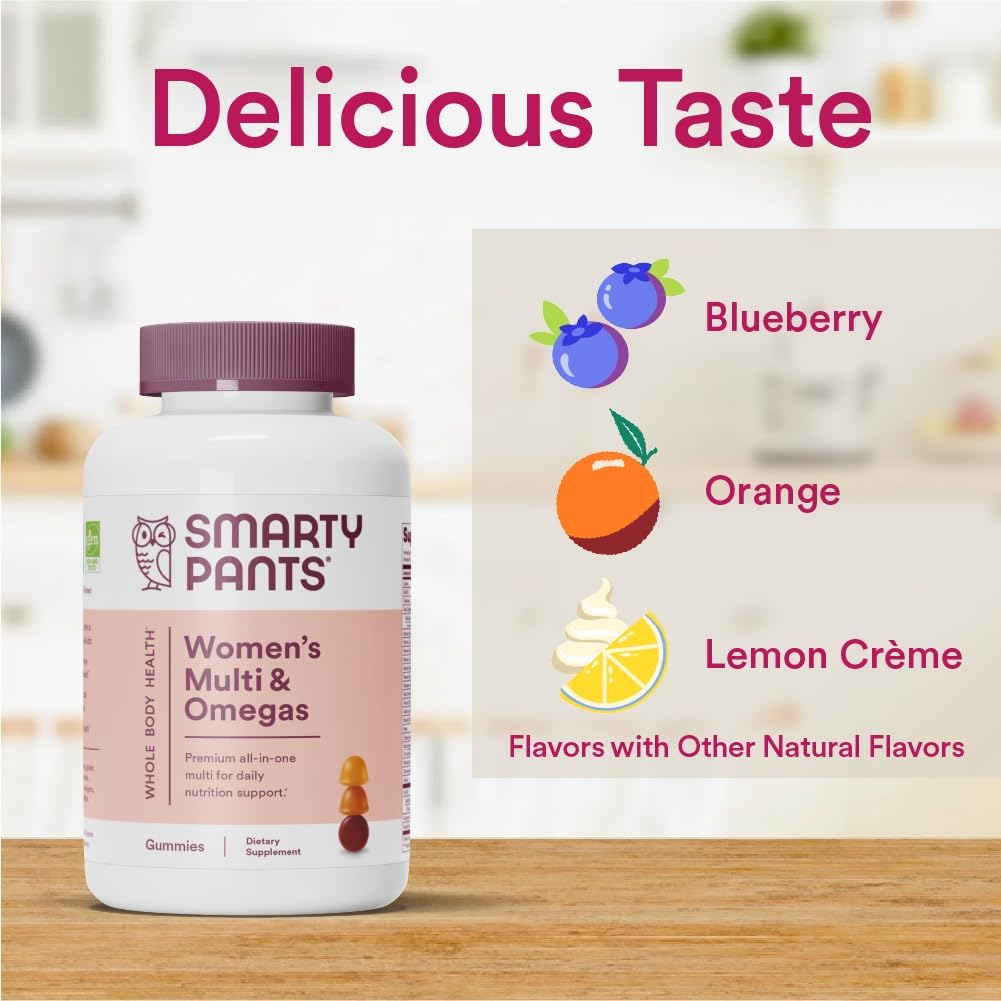 SmartyPants Women's Multivitamin Gummies, Omega 3, 120 Count R7008