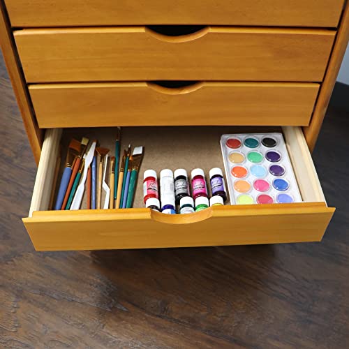 Jela Original Roll Cart, Solid Wood, 6 Drawer, White H793