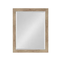 DesignOvation Beatrice Framed Decorative Rectangle Wall Mirror, 27x39, Rustic Brown
