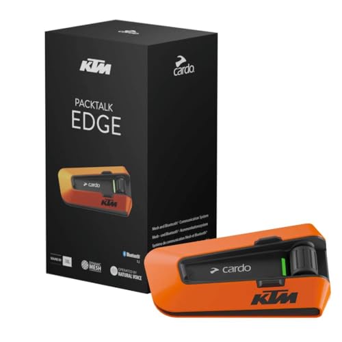 Cardo PACKTALK Edge Motorcycle Bluetooth Headset Intercom - Single Pack, Black T745612