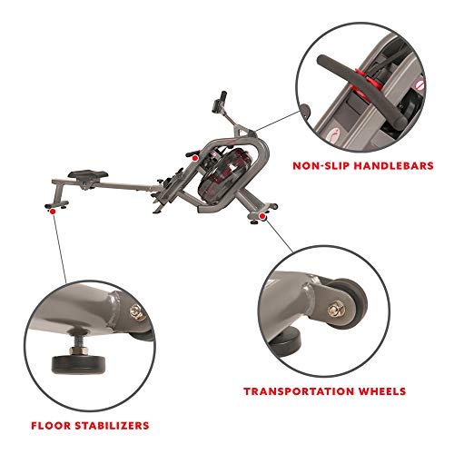 Sunny Health & Fitness Elite Water Rowing Machine T4389