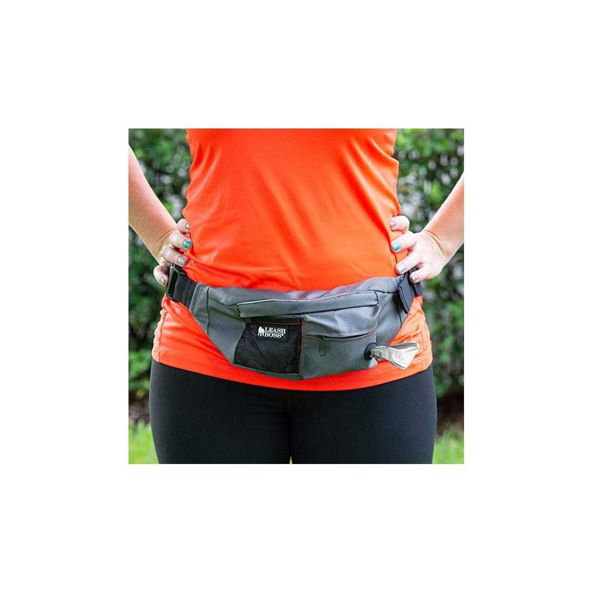 Leashboss PackUp Pouch Dog Treat Training Pouch with Waste Bag Dispenser M908