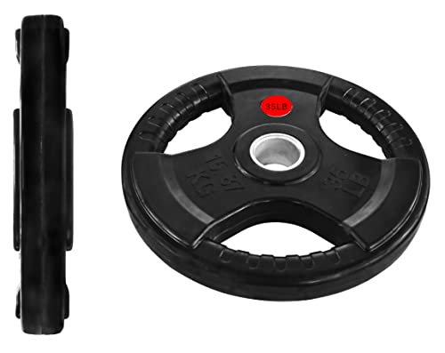 Olympic Cast Iron Weight Plates for Strength Training, Multiple Sizes S1890