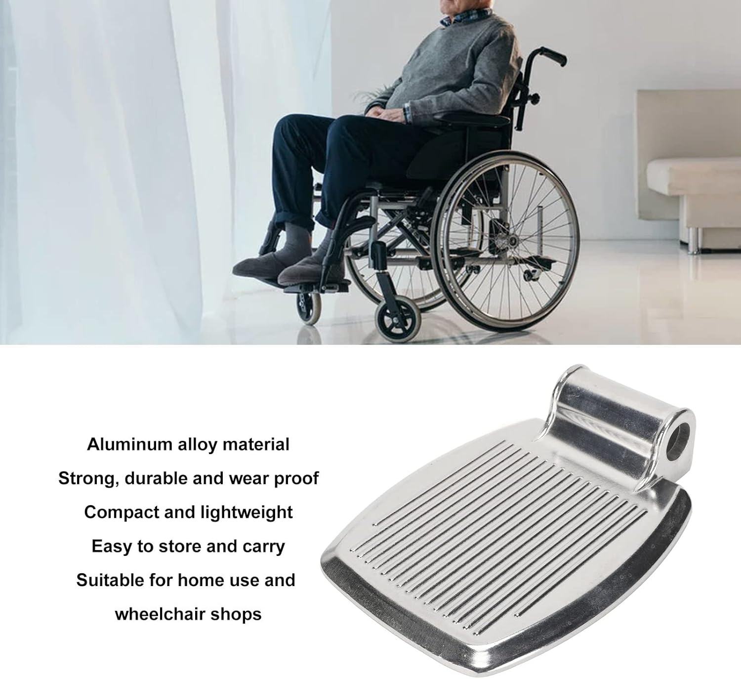 Wheelchair Footrest, High Strength Foot Pedal, Elevates Legs for Comfort A569254