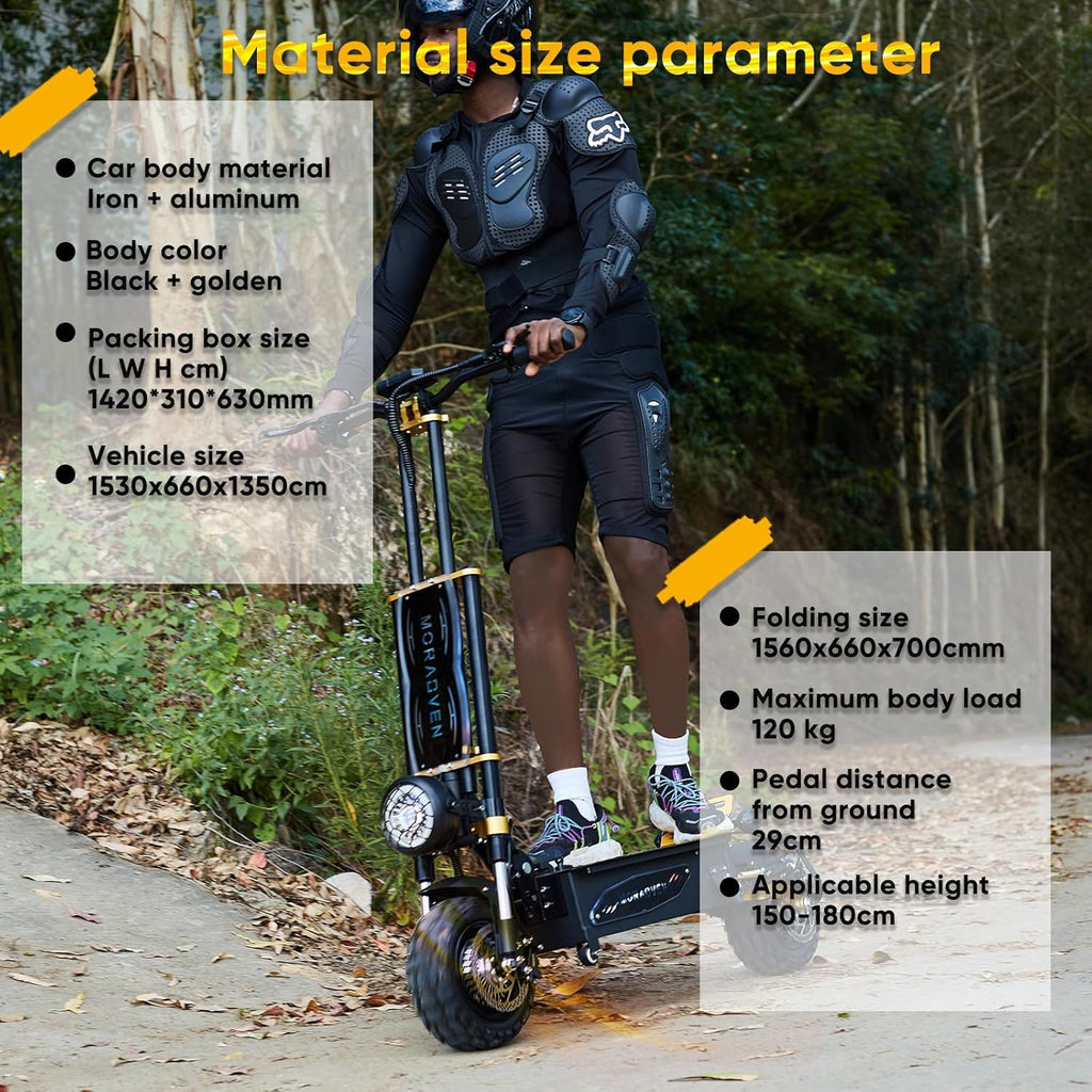 Adult Electric Scooter 11-Inch 6000W Dual Drive with Seat O813