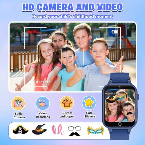 Kids Smart Watch for Girls with 26 Games, HD Camera, Touchscreen P746