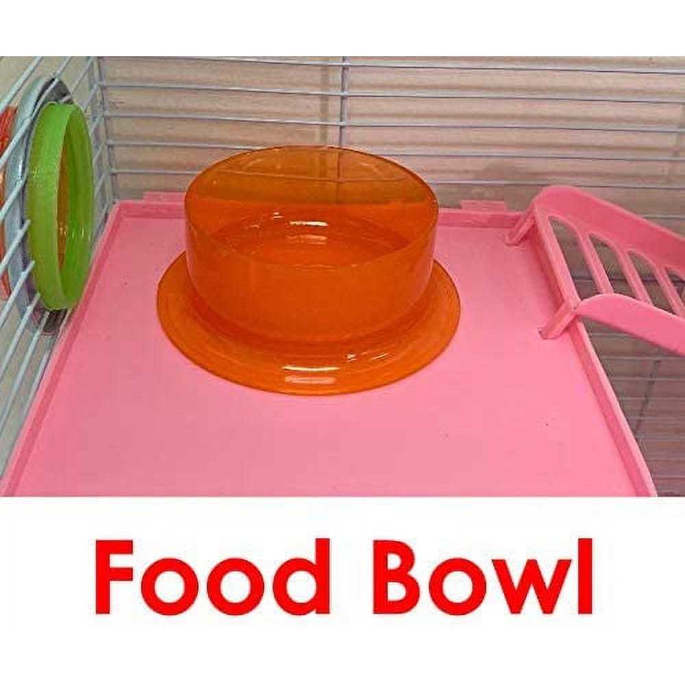 Mcage Pink Large 5-Levels Twin Tower Hamster Cage with Crossover Tube N691