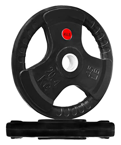 Olympic Cast Iron Weight Plates for Strength Training, Multiple Sizes S1890