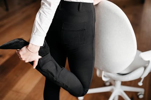 Yogipace Women's Straight Leg Yoga Dress Pants with Belt Loops H62689