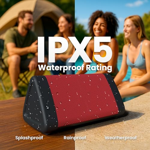 OontZ Angle 3 Portable Bluetooth 5.4 Speaker, IPX5 Water-Resistant, Black V1239