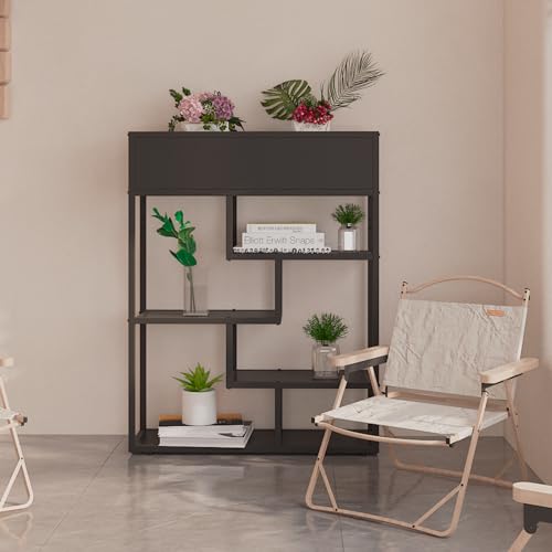 4 Tier Modern Bookcase White for Home Office L967