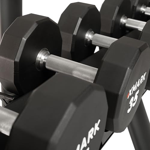 XMARK Urethane Dumbbell Weight Set, 5-75lb, Home and Commercial Gym Equipment S87278