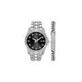 Bulova Men's Crystal Accented Gift Set with 3-Hand Date Quartz Watch and ID Bracelet
