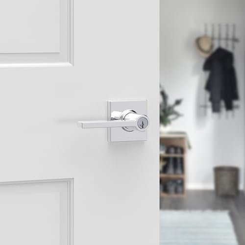 Kwikset Casey Interior Privacy Door Handle with Lock 10 Pack, Matte Black G103018