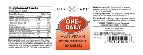 GeriCare One-Daily Multi-Vitamin Tablets, 1000 Count E501