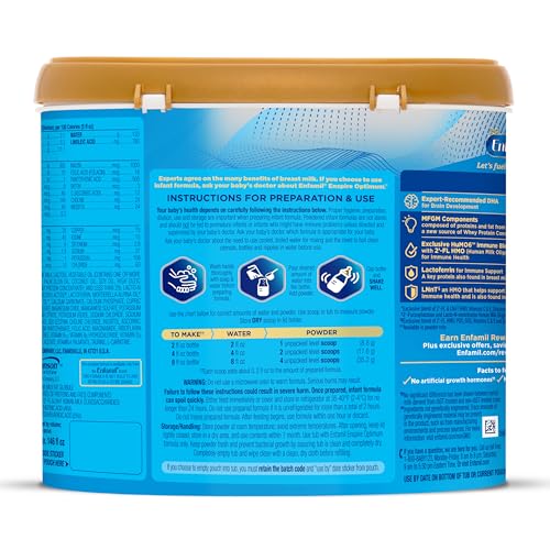 Enfamil Enspire Optimum Baby Formula Powder, 20.5 Oz Tub M18928