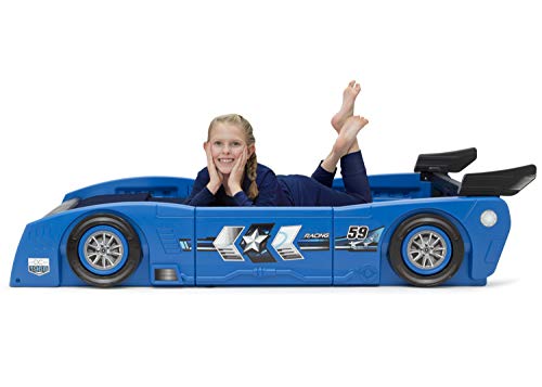 Delta Children Grand Prix Race Car Toddler and Twin Bed, Black S6608