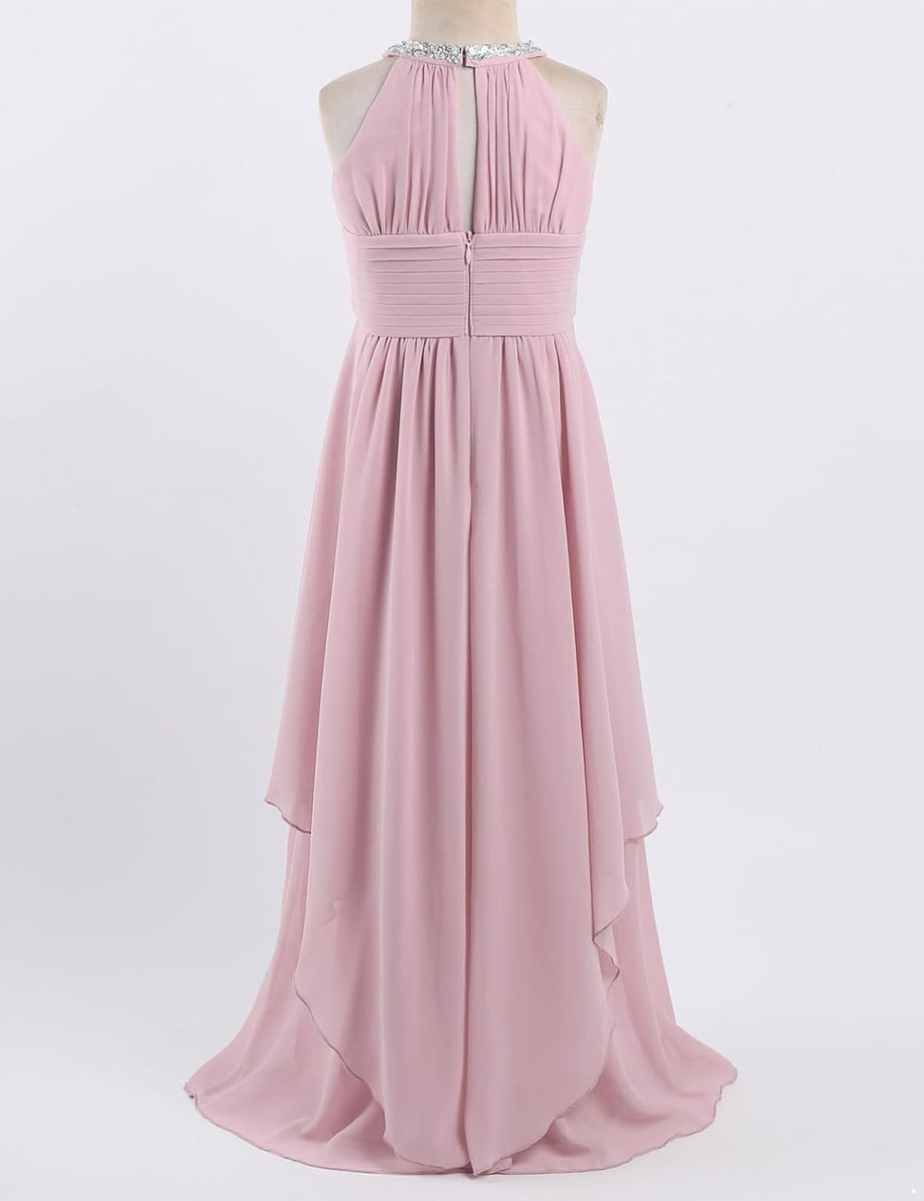 Alvivi Big Girls Halter-Neck Floral Lace Bridesmaid Romper Dress Light Pink 16 Years A34499