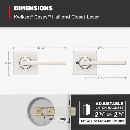 Kwikset Casey Interior Privacy Door Handle with Lock 10 Pack, Matte Black G103018