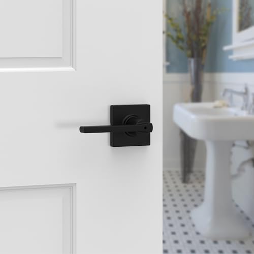 Kwikset Casey Interior Privacy Door Handle with Lock 10 Pack, Matte Black G103018
