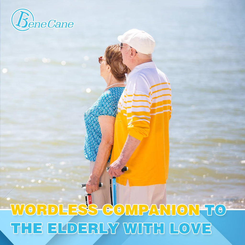 BeneCane Folding Walking Cane with LED Lights for Men and Women K56637