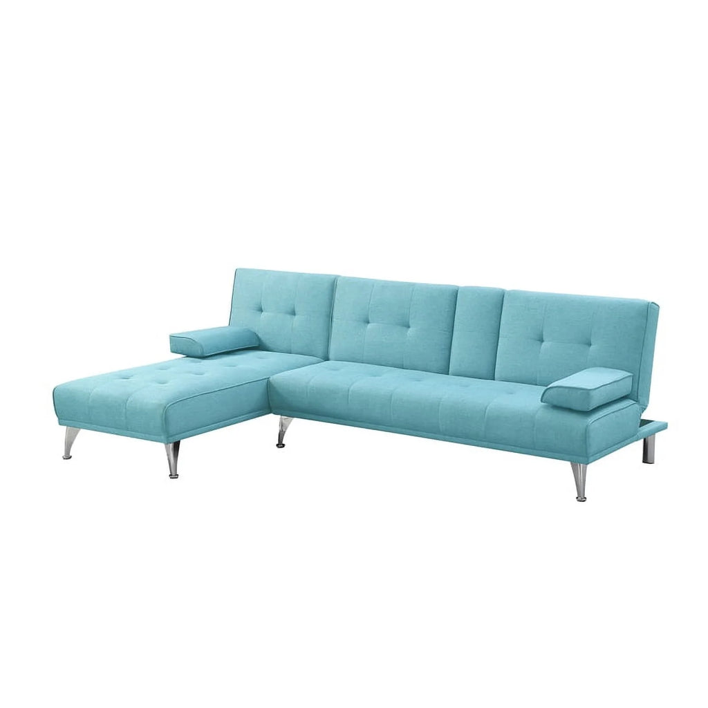 Serta Michigan Convertible Sofa Sky Blue Fabric G87450