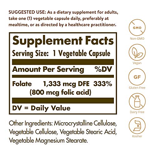 Solgar Folate 1,333 MCG DFE, 250 Tablets J14323