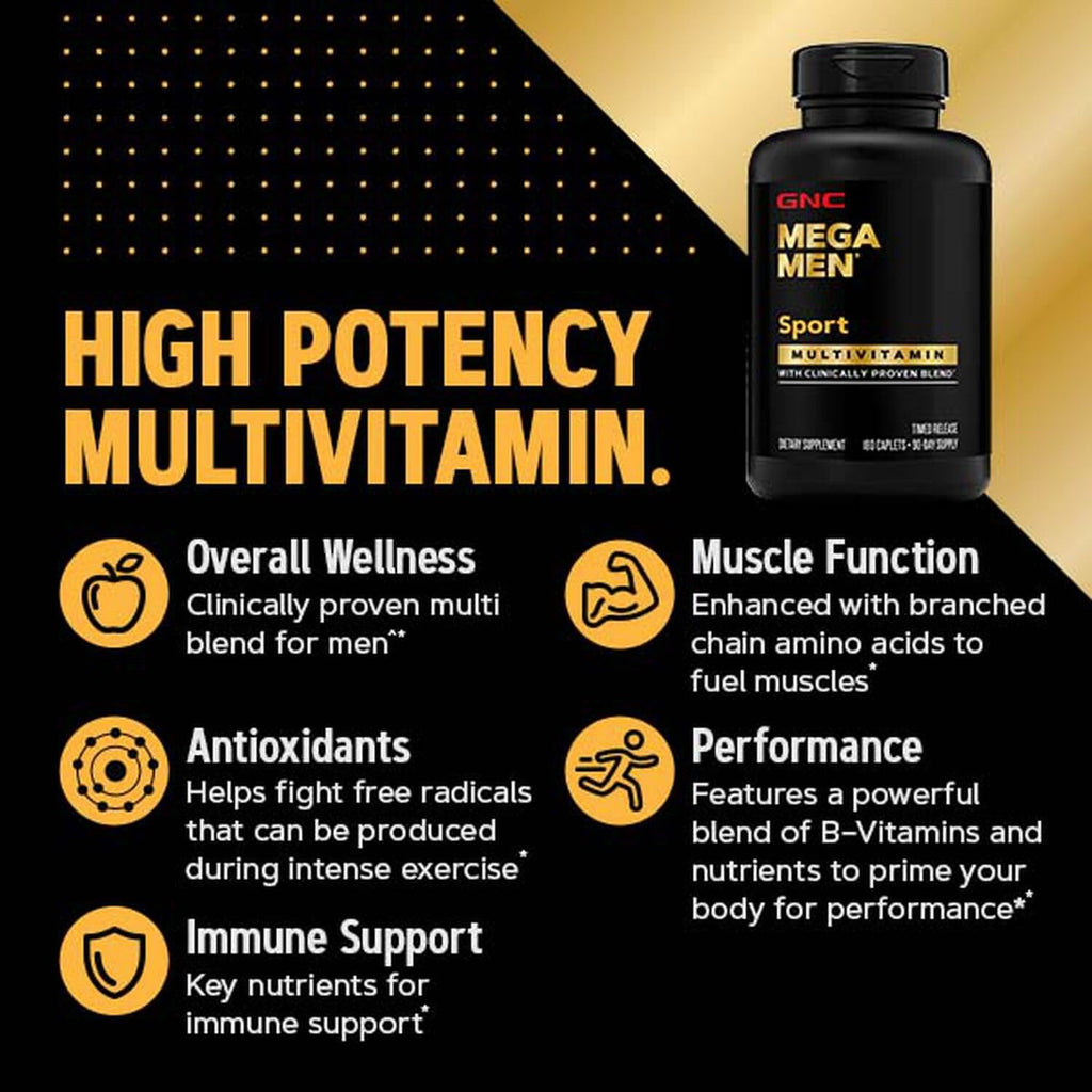 GNC Mega Men Sport Multivitamin, 90 Count B823