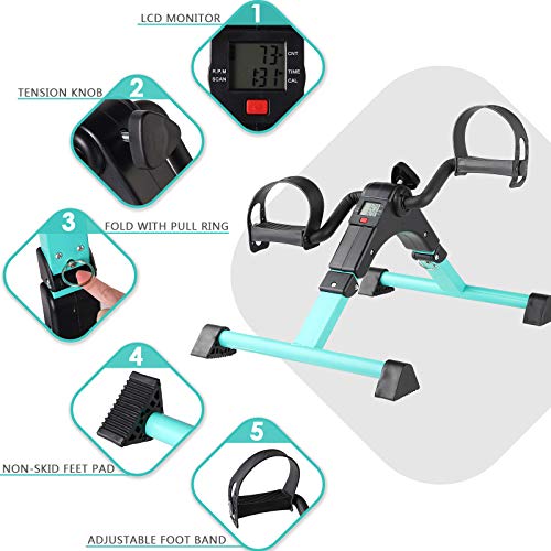 Pedal Exerciser Portable Desk Cycle for Arm and Leg Exercise G6845