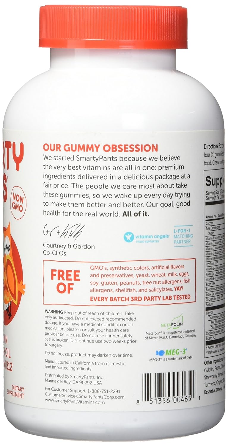 Smarty Pants Kids Complete Multi-Vitamin Gummies, 180 Count D82065