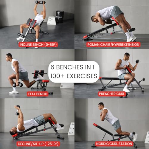 Finer Form Multi-Functional FID Weight Bench for Full Body Workout R20607