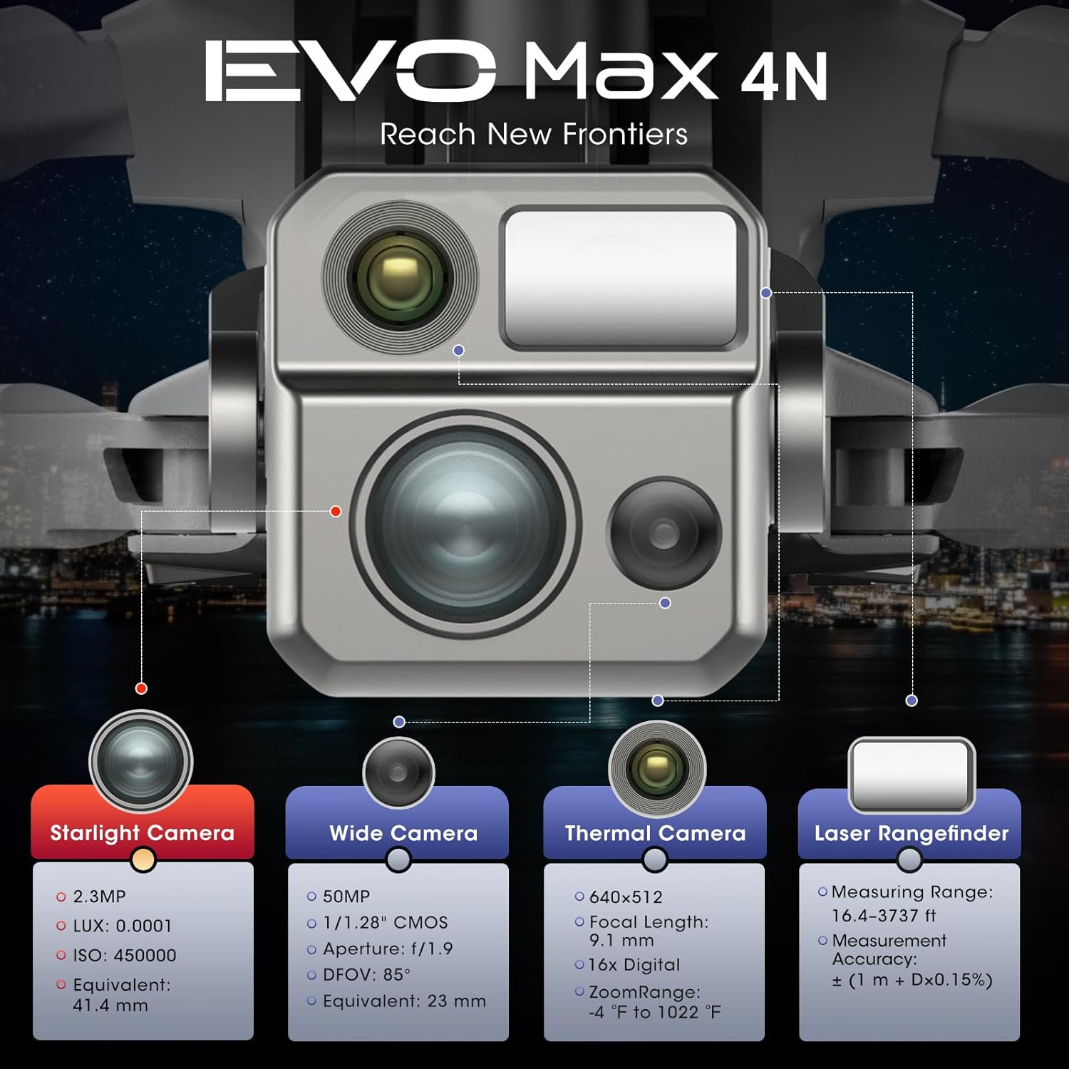 Autel Robotics EVO MAX 4N Drone with Thermal and Night-Vision Cameras Z163942