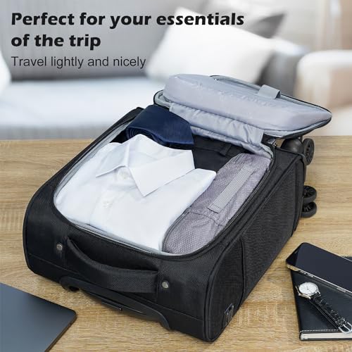 Coolife Underseat Carry On Luggage Softside Spinner Suitcase S899097