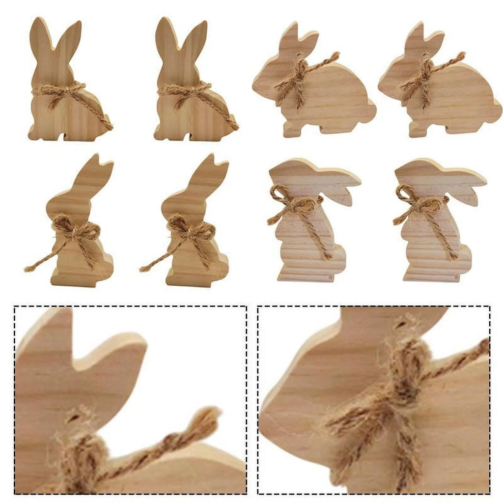 Easter Rabbit Wooden Ornaments 2PCS L247463