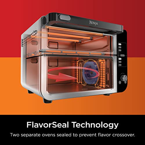 Ninja DCT451 12-in-1 Smart Double Oven with FlexDoor, Stainless Steel P340