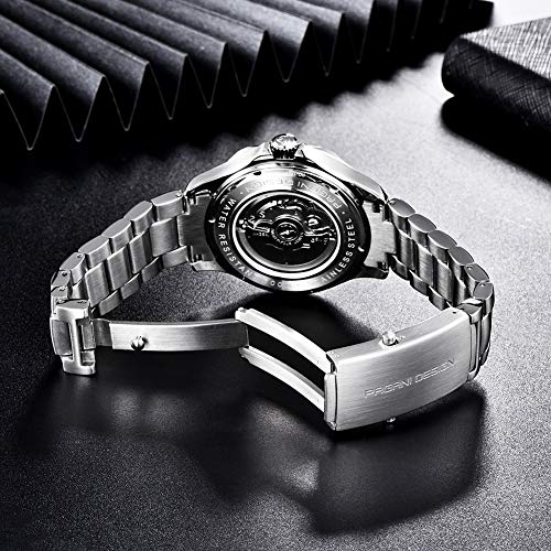 HaiQin Pagani Design 007-Model Automatic Diving Watch for Men, Stainless Steel Band N744690